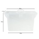 Ver imagem 3 de Kit 3 Maletas para Pastas Suspensas Dello Pastas Empilháveis em Polipropileno Transparente