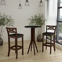 Ver imagem 1 de Conjunto Bistrô 1 Mesa 2 Banquetas Copacabana Preto/Capuccino
