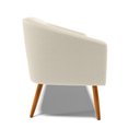 Ver imagem 5 de Kit 1 Sofá Namoradeira e 1 Poltrona Stella Bouclê Pés Palito Castanho - D'Rossi Bege