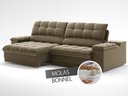 Ver imagem 6 de Sofá com Porta Copos e Carregador Usb Ret Rec Luke 2,30m Veludocristal Castor - Netsofas