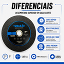 Ver imagem 5 de Kit 10X Disco de Corte 7" X 1,60mm (Premium) - Tubarao