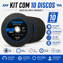 Ver imagem 2 de Kit 10X Disco de Corte 7" X 1,60mm (Premium) - Tubarao