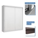 Ver imagem 3 de Guarda Roupa Solteiro Premium Luna 138cm 2 Portas 2 Gavetas Espresso Móveis