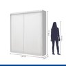Guarda Roupa Solteiro Premium Luna 138cm 2 Portas 2 Gavetas Espresso Móveis - 6