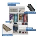 Ver imagem 5 de Guarda Roupa Solteiro Premium Luna 138cm 2 Portas 2 Gavetas Espresso Móveis