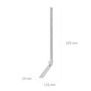 Ver imagem 4 de Suporte Prolongador Torcido de Calha 19x329mm Astra Cinza