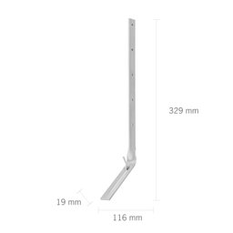 Suporte Prolongador Torcido de Calha 19x329mm Astra - 4