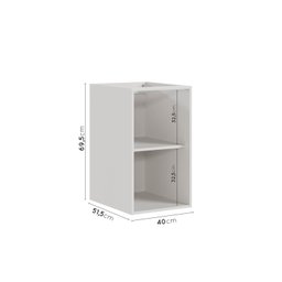 Balcão 1 Porta 40cm sem Tampo sem Rodapé Puxador 150cm Ipanema Cabecasa Madeiramadeira - 3