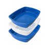 Caixa de Areia Higiênica para Gatos Cat Clean - Azul - 2