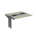 Ver imagem 1 de Complemento de Mesa Plataforma para Coworking para 2 Pessoas 130x120 130cm Industrial Nogueira Casblanca e Grafito Marrom