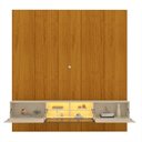 Ver imagem 5 de Estante para TV e Home Theater até 84 Polegadas com 100% MDF 222,5cmx250cm Led Realce Luminare Marrom Naturale/Off White