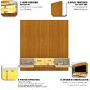 Ver mais imagens de Estante para TV e Home Theater até 84 Polegadas com 100% MDF 222,5cmx250cm Led Realce Luminare Marrom Naturale/Off White