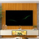 Ver imagem 6 de Estante para TV e Home Theater até 84 Polegadas com 100% MDF 222,5cmx250cm Led Realce Luminare Marrom Naturale/Off White