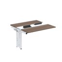 Ver imagem 1 de Complemento de Mesa Plataforma para Coworking para 2 Pessoas 130x120 130cm Industrial Walnut e Branco Marrom