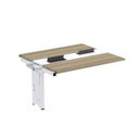 Ver imagem 1 de Complemento de Mesa Plataforma para Coworking para 2 Pessoas 130x120 130cm Industrial Noce Naturalle e Branco Marrom/Marromle
