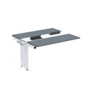 Ver imagem 1 de Complemento de Mesa Plataforma para Coworking para 2 Pessoas 130x120 130cm Industrial Grafito e Branco Cinza