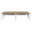 Ver imagem 4 de Plataforma de Trabalho 4 Pessoas 3,00m X 1,20m Pés Metal F5 Cor:macadâmia com Branco