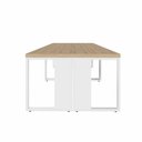 Ver imagem 5 de Plataforma de Trabalho 4 Pessoas 3,00m X 1,20m Pés Metal F5 Cor:macadâmia com Branco