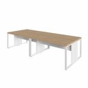 Ver imagem 3 de Plataforma de Trabalho 4 Pessoas 3,00m X 1,20m Pés Metal F5 Cor:macadâmia com Branco