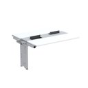 Ver imagem 1 de Complemento de Mesa Plataforma para Coworking para 2 Pessoas 130x120 130cm Industrial Branco e Cinza