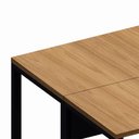Ver imagem 4 de Plataforma de Trabalho 1,20 m X 1,20 m 2 Lugares Pés Metal 100% MDF F5 Office Cor:Freijó com Preto