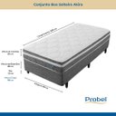 Ver imagem 2 de Conjunto Box Solteiro Mola Ensacada Prodormir Akira (88x188x46cm)