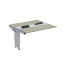 Ver imagem 1 de Complemento de Mesa Plataforma para Coworking para 2 Pessoas 130x120 130cm Industrial Nogueira Casblanca e Cinza Bege