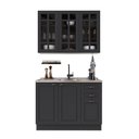 Ver imagem 2 de Cozinha Compacta Bariloche 6 Portas 2 Gavetas com Vidro 100% MDF Chumbo - Indékes