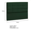 Ver imagem 5 de Cabeceira Casal Tallin P04 140 Cm Suede Verde Tca 947