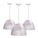 Ver imagem 1 de 3 Luminárias Prismática para Galpão Pavilhão Industrial 16 Pol 40cm Cabo 3m Cor:branco