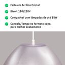 Ver imagem 4 de 3 Luminárias Prismática para Galpão Pavilhão Industrial 16 Pol 40cm Cabo 3m Cor:branco