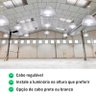 3 Luminárias Prismática para Galpão Pavilhão Industrial 16 Pol 40cm Cabo 3m Cor:branco - 5