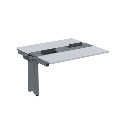 Complemento de Mesa Plataforma para Coworking para 2 Pessoas 130x120 130cm Industrial Cinza e Grafito