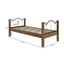 Ver imagem 3 de Cama de Solteiro em MDF 100x202cm Oasis 88 Marrom/Preto/Nature