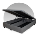 Ver imagem 3 de Cama Box com Baú Queen 158x198x42 Cm com Pistão a Gás Courino Linho