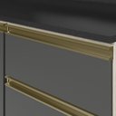 Ver mais imagens de Cozinha Completa Modulada Torre Quente 5 Peças 100% MDF Angela Cinza/Bianco Tok/Chumbo
