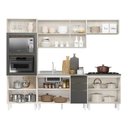 Ver imagem 4 de Cozinha Completa Modulada Torre Quente 5 Peças 100% MDF Angela Cinza/Bianco Tok/Chumbo