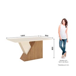 Conjunto Sala de Jantar Mesa Tampo Mdf 6 Cadeiras Jéssica Espresso Móveis - 4