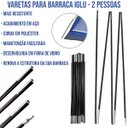 Ver imagem 2 de Conjunto Varetas Barraca Iglu 2 Pessoas Reposição Mor Preto