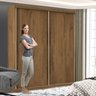 Guarda Roupa Solteiro Premium Luna 138cm 2 Portas 2 Gavetas Espresso Móveis - 8