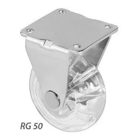 Kit de 4 Rodinha Rodízio Fixo Sofá Retratil Anti Risco Roda 50Mm