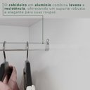 Ver mais imagens de Guarda-Roupa Solteiro 4 Portas 2 Gavetas França Branco