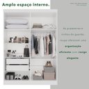 Ver imagem 4 de Guarda-Roupa Solteiro 4 Portas 2 Gavetas França Branco