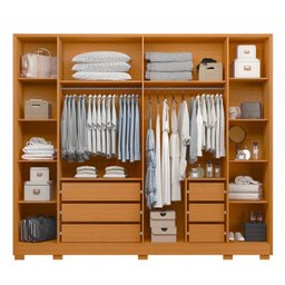 Guarda Roupa Casal com Espelho 6 Portas 6 Gavetas Fascínio  - 3