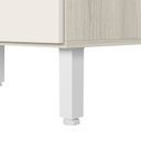 Ver mais imagens de Cozinha Completa Modulada Torre Quente 5 Peças 100% MDF Angela Branco/Bianco Tok/Off White Cetim