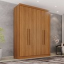 Ver imagem 1 de Guarda-Roupa Solteiro 4 Portas 2 Gavetas França Cinamomo