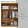 Guarda-roupa Casal 4 Portas 2 Gavetas França - 6