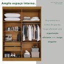 Ver imagem 6 de Guarda-Roupa Solteiro 4 Portas 2 Gavetas França Cinamomo