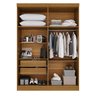 Guarda-roupa Casal 4 Portas 2 Gavetas França - 4