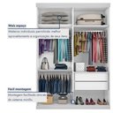 Ver imagem 6 de Guarda Roupa Solteiro Premium Bella 138cm com Espelho 2 Portas 2 Gavetas Espresso Móveis